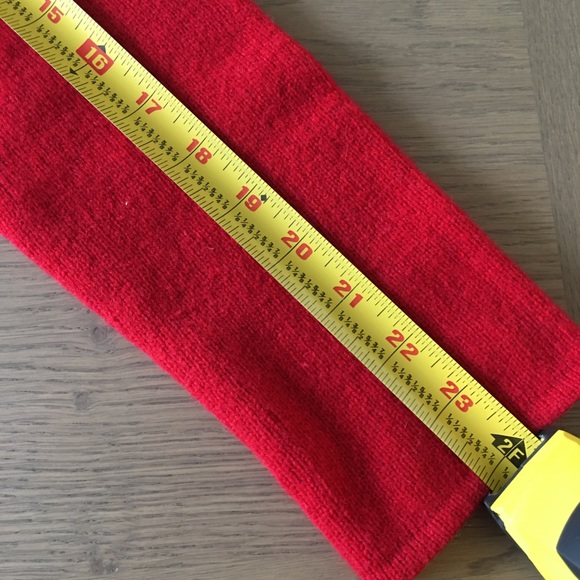 Chaps red lambswool gold button up vintage sweater - Picture 5 of 8